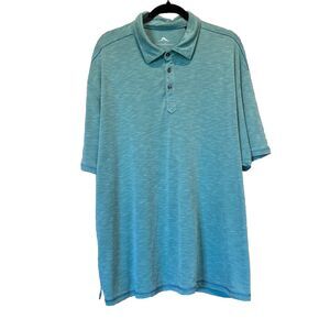Tommy Bahama Polo Shirt Mens XXL Tencel & Polyester Blend Light GREEN